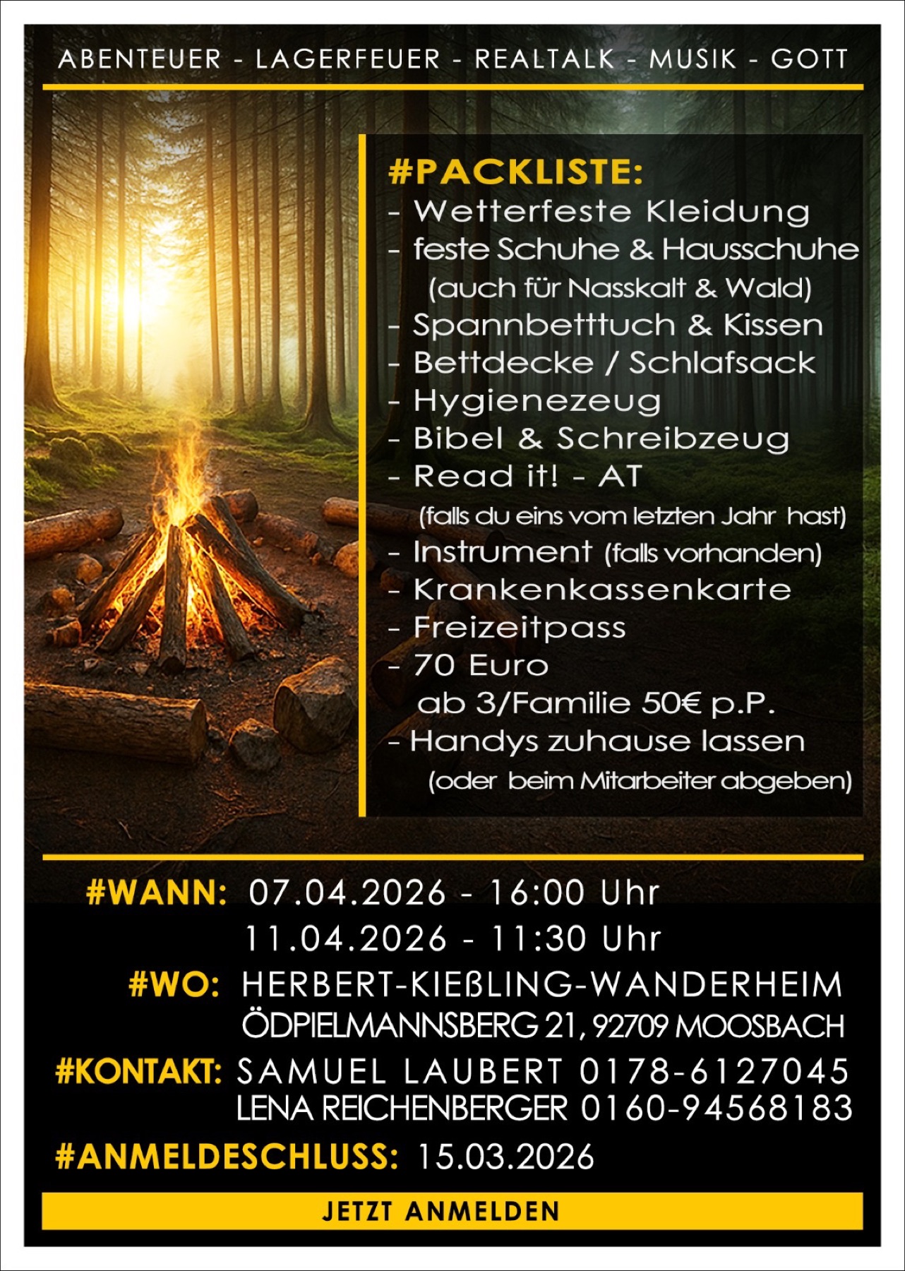 Flyer, Rückseite